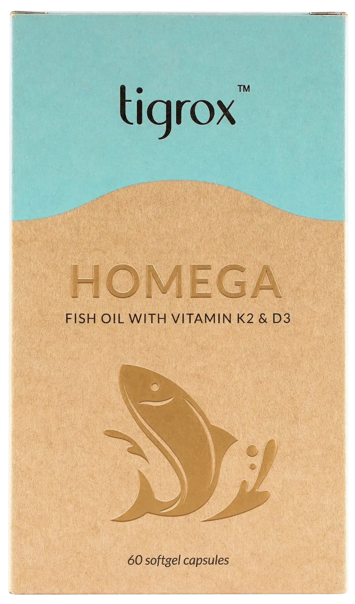 Tigrox HOMEGA深海魚油Omega-3補充品包裝產品圖