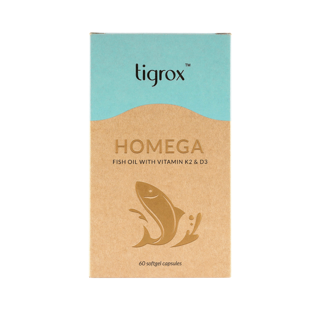 Tigrox HOMEGA 深海魚油 Omega-3 + K2 + D3 | 60粒