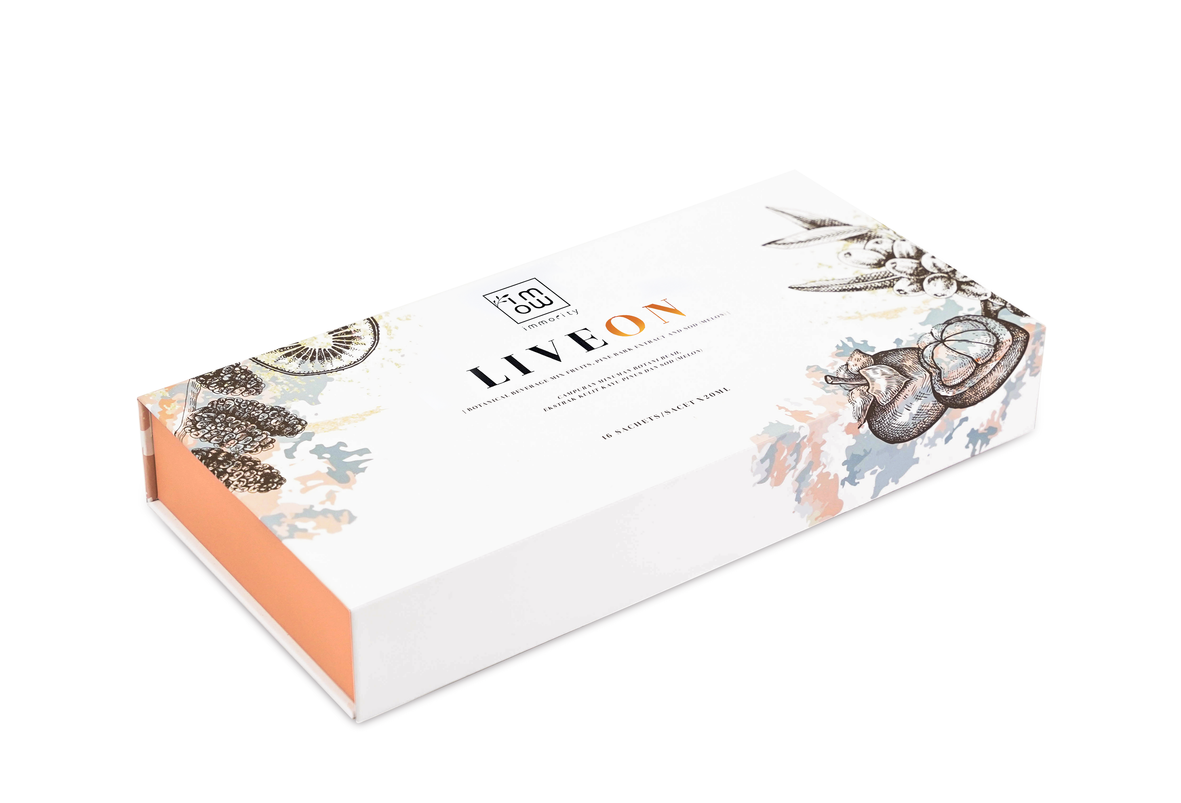 LIVEON 復活DNA 逆齡抗糖飲包裝盒側面圖